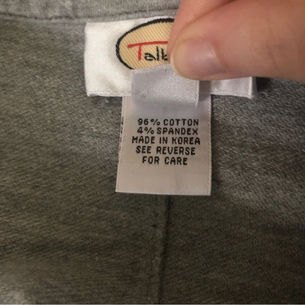 Vintage Talbots Gray Snap Closure Light Weight Cotton Blazer Size XL - Picture 5 of 5